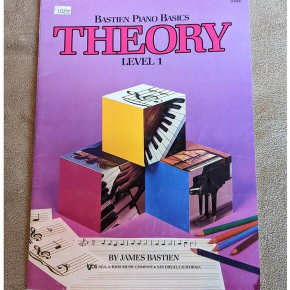 Bastien Piano Basics Theory Level 1 By James Bastien For 5-7 yr old Beginner - Picture 1 of 16